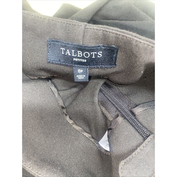 Talbots Trousers Pants Women's Wide Leg Relaxed Side Zip Stretch Sz 8P - Picture 8 of 9